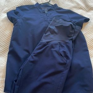 Figs Maternity Zamora Joggers and Top Size M Navy